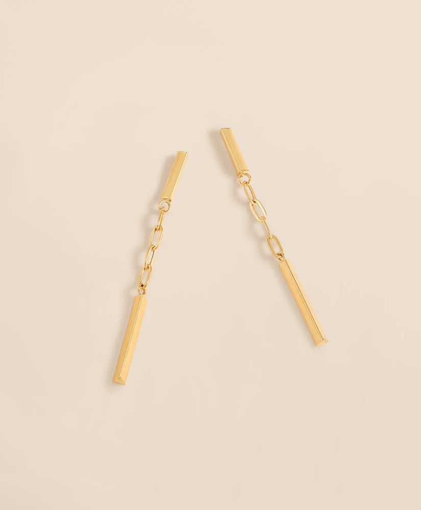 Women 14k Gold Paperclip Drop Earrings - Brooks Brothers For sale