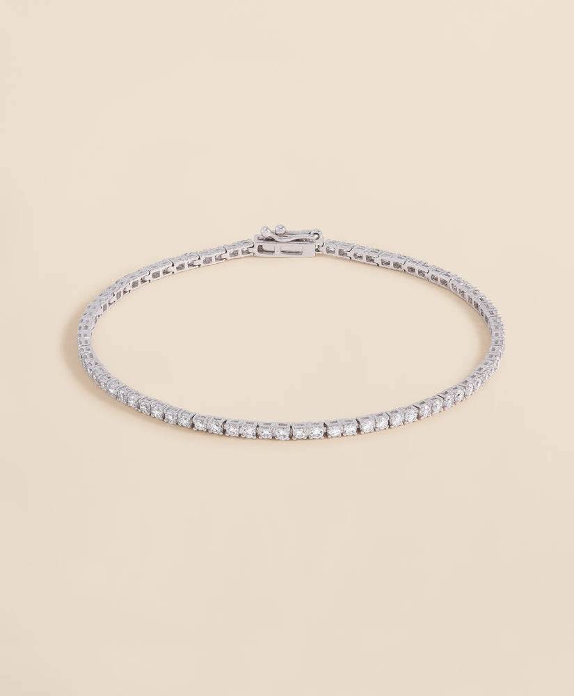 Women 2 CT. Lab-Grown Diamond 14k Gold Link Bracelet - Brooks Brothers Online