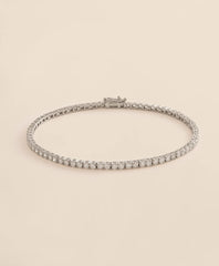 Women 3 CT. Lab-Grown Diamond 14k White Gold Tennis Bracelet - Brooks Brothers Outlet