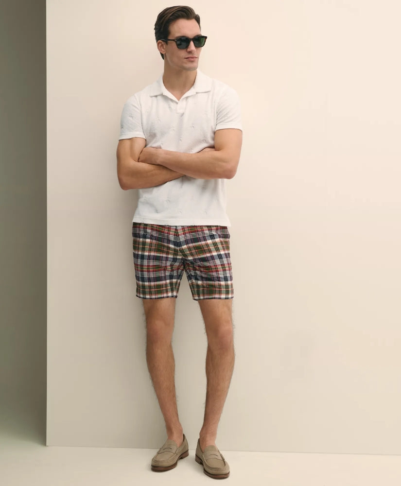 Sale 7" Cotton Madras Shorts - Brooks Brothers Outlet
