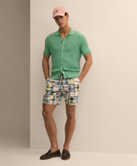 Men 7" Cotton Patchwork Madras Shorts - Brooks Brothers US