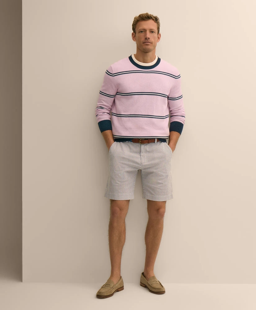 Men 9" Washed Cotton Seersucker Shorts - Brooks Brothers Gift