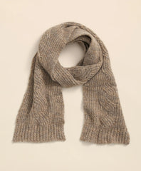 Sale Alpaca-Cotton-Wool Blend Cable Knit Wrap Scarf - Brooks Brothers sale