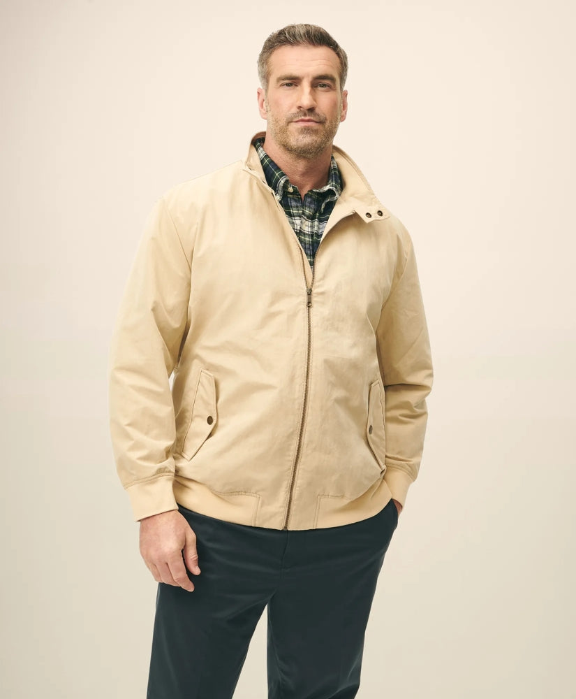Men Big & Tall Bomber Jacket in Cotton Blend - Brooks Brothers US