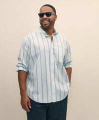 Sale Big & Tall Friday Shirt, Poplin Striped - Brooks Brothers On sale