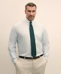 Sale Big & Tall Stretch Cotton Broadcloth Non-Iron Polo Button Down Collar, Dress Shirt