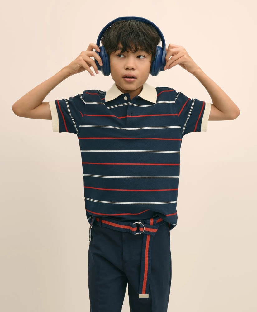 Boys Boys Cotton-Blend Pique Polo Shirt - Brooks Brothers For sale