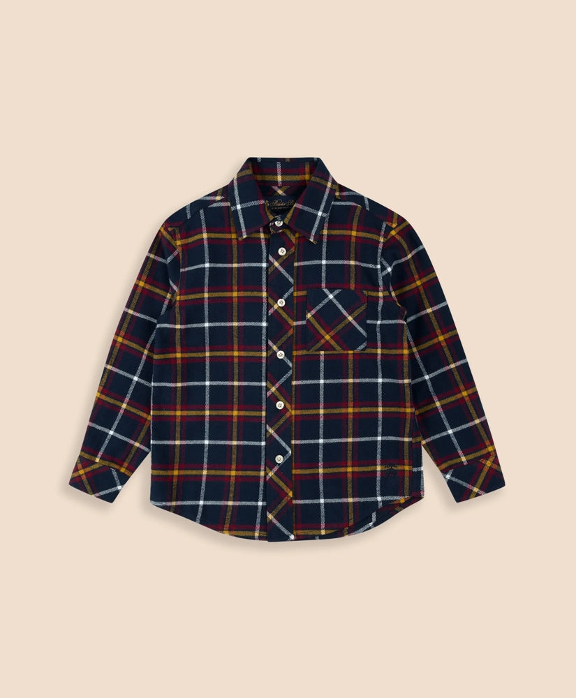 Boys Boys Cotton Brushed Flannel Shirt