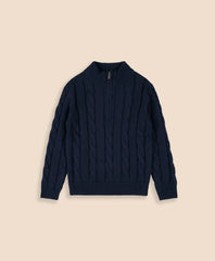 Boys Boys Cotton Cable Knit Quarter-Zip Sweater - Brooks Brothers On sale