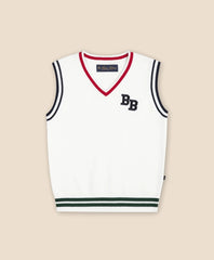Boys Boys Cotton Jacquard Varsity Sweater Vest - Brooks Brothers For sale