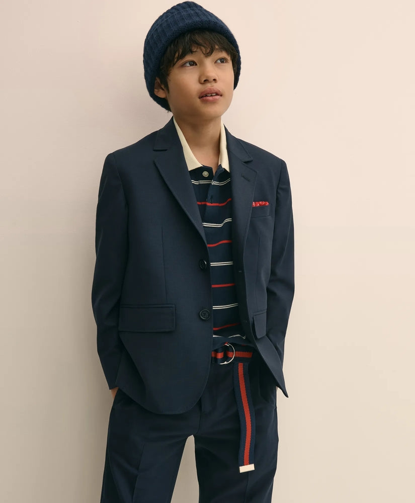 Boys Boys Junior Two-Button Wool Suit Jacket - Brooks Brothers Outlet