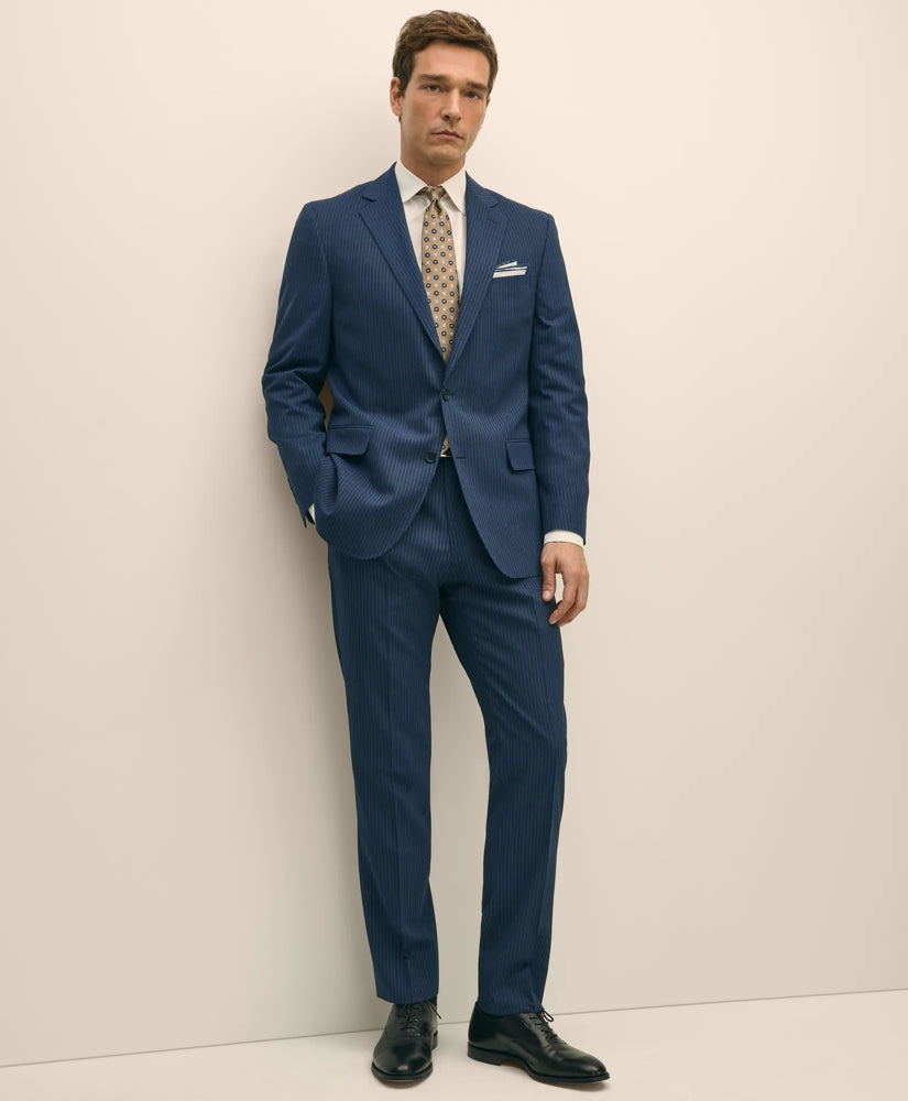 Sale Brooks Brothers Explorer Collection Classic Fit Wool Pinstripe Suit Pants - Brooks Brothers sale