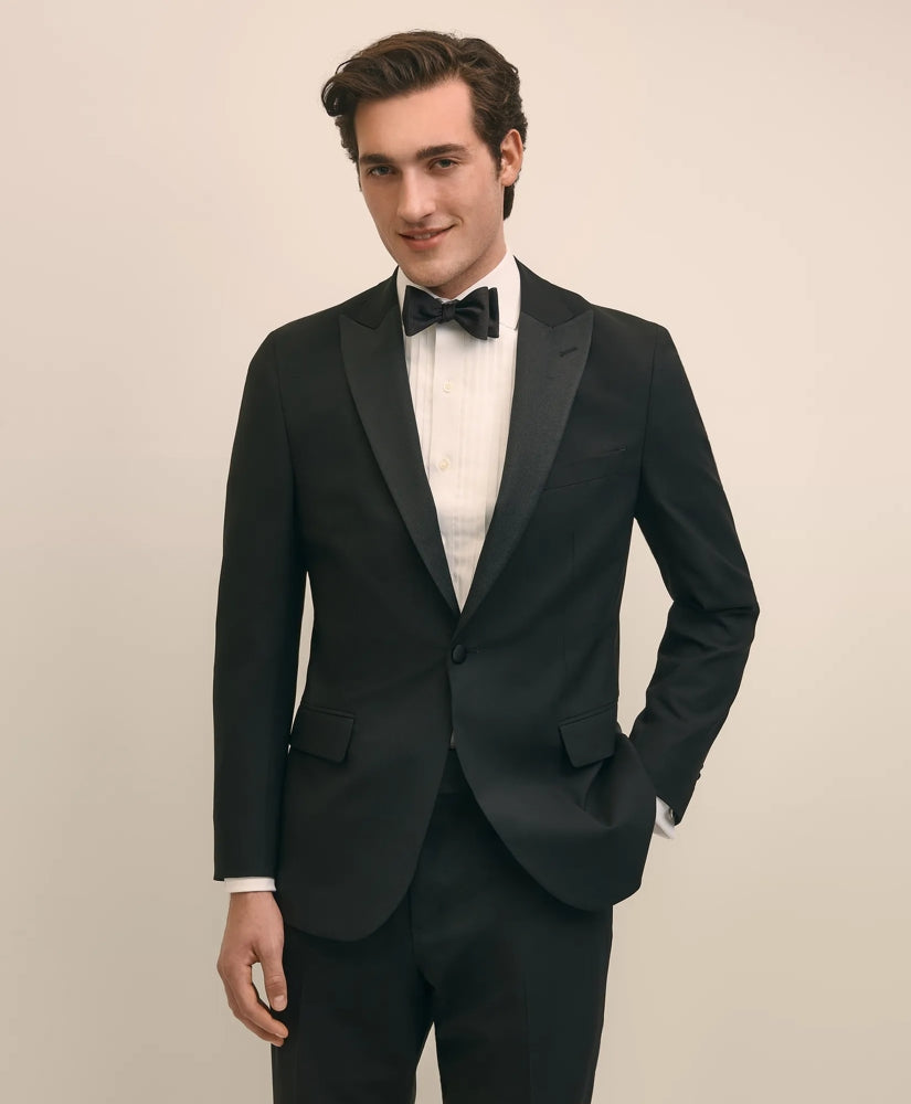Tailored Brooks Brothers Explorer Collection Classic Fit Wool Tuxedo Jacket - Brooks Brothers Discount