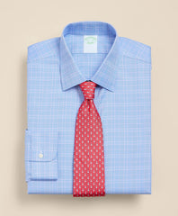 Men Brooks Brothers Explorer Collection Non-Iron Twill Ainsley Collar, Glen Plaid Dress Shirt - Brooks Brothers US