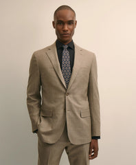 Tailored Brooks Brothers Explorer Collection Slim Fit Wool Stripe Suit Jacket - Brooks Brothers For sale