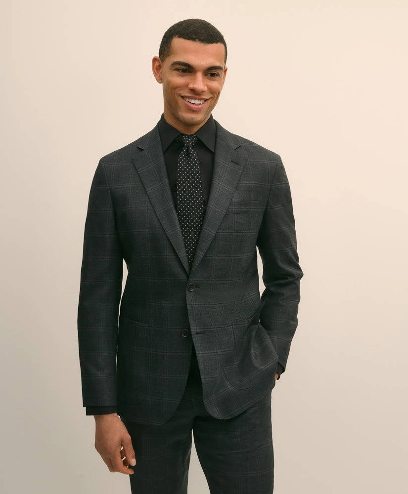 Sale Brooks Brothers Explorer Collection Slim Fit Wool Windowpane Suit Jacket - Brooks Brothers