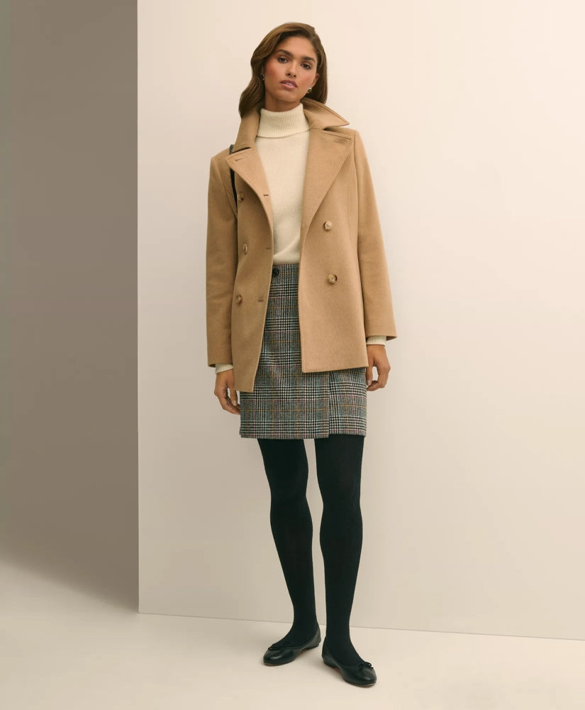 Sale Brushed Wool Peacoat with Throat Latch - Brooks Brothers On sale