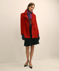 Sale Brushed Wool Peacoat with Throat Latch - Brooks Brothers
