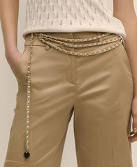 Women B-Low the Belt Gold-Tone Chain & Leather Waist Belt - Brooks Brothers Discount