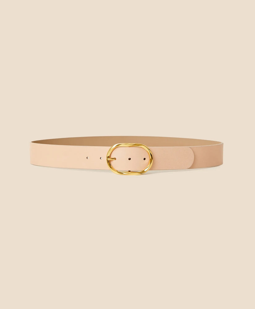 Women B-Low the Belt Gold-Tone & Leather Twisted Buckle Belt