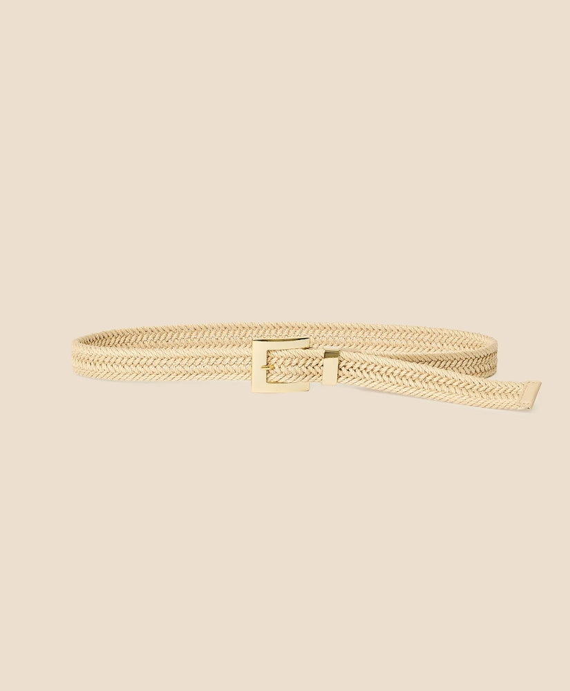 Women B-Low the Belt Linen Braided Belt - Brooks Brothers Outlet