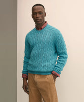 Sale Cable Crewneck Sweater in Shetland Wool - Brooks Brothers On sale