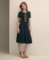 Sale Cable-Knit Fit-and-Flare Sweater Dress - Brooks Brothers Discount