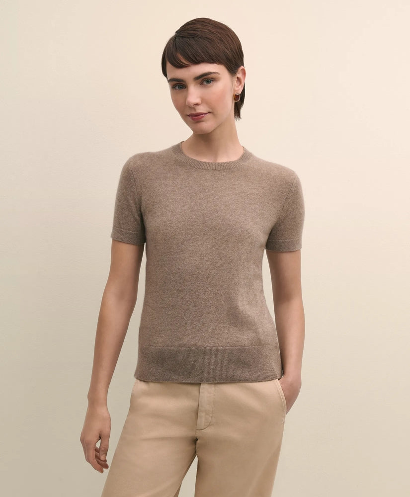 Women Cashmere Short-Sleeve Shell