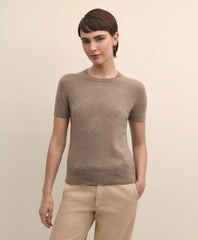Women Cashmere Short-Sleeve Shell