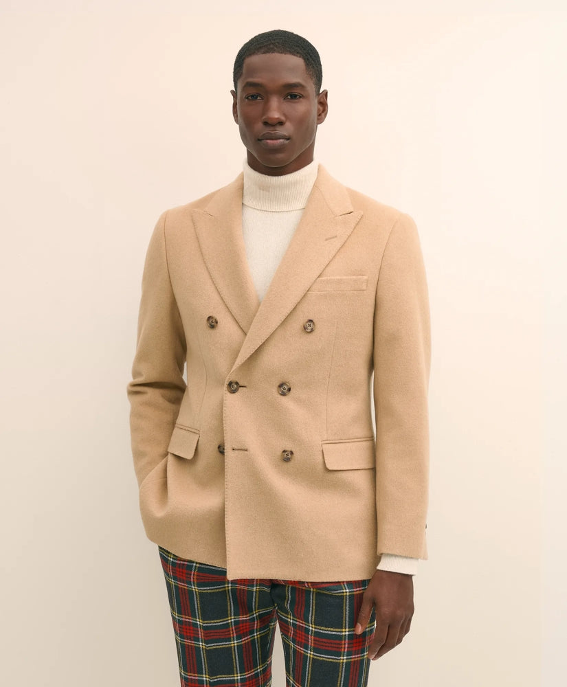 Tailored Classic Fit Camel Hair Double-Breasted 1818 Sport Coat - Brooks Brothers For sale
