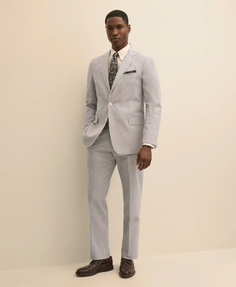 Men Classic Fit Cotton Seersucker 1818 Suit - Brooks Brothers For sale