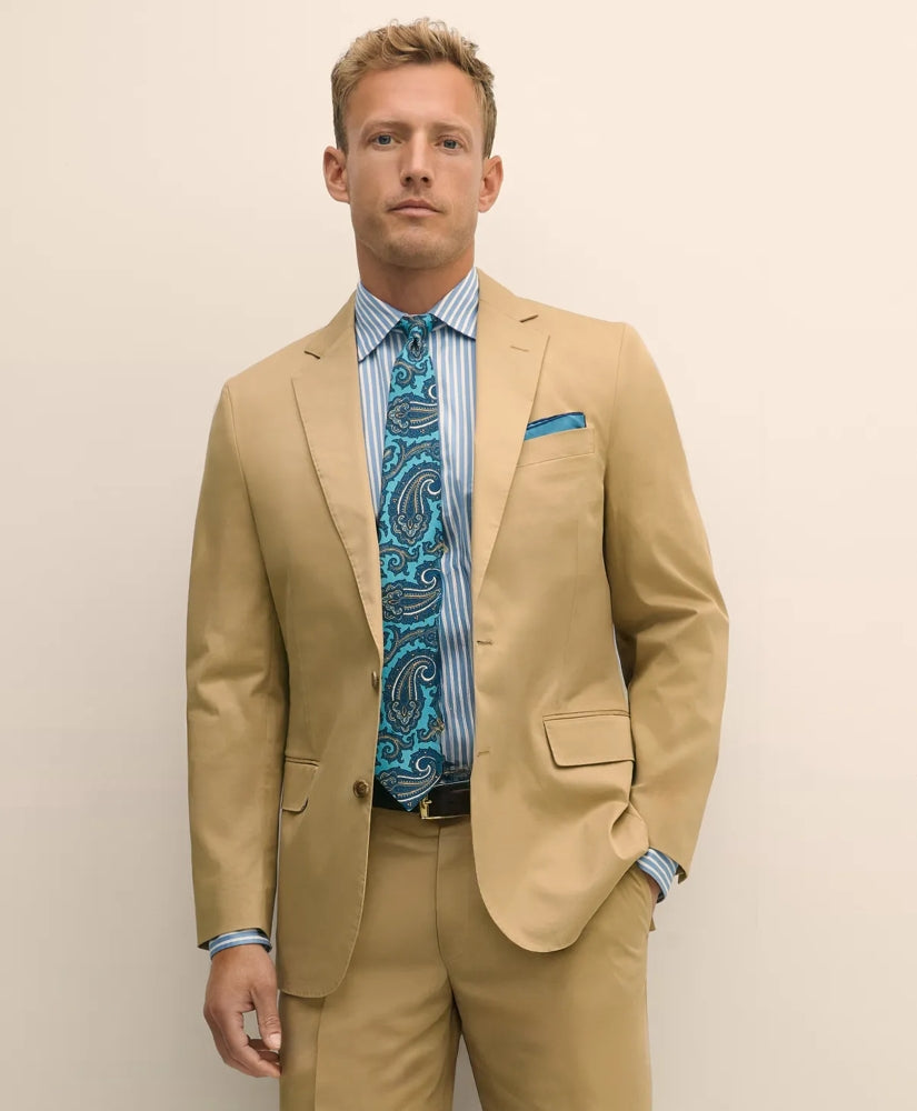 Tailored Classic Fit Stretch Cotton Twill Suit Jacket - Brooks Brothers On sale