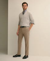 Men Classic Fit Wool Blend Plain Front 1818 Trousers - Brooks Brothers On sale