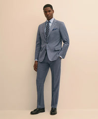 Men Classic Fit Wool Mini-Houndstooth 1818 Suit - Brooks Brothers Discount