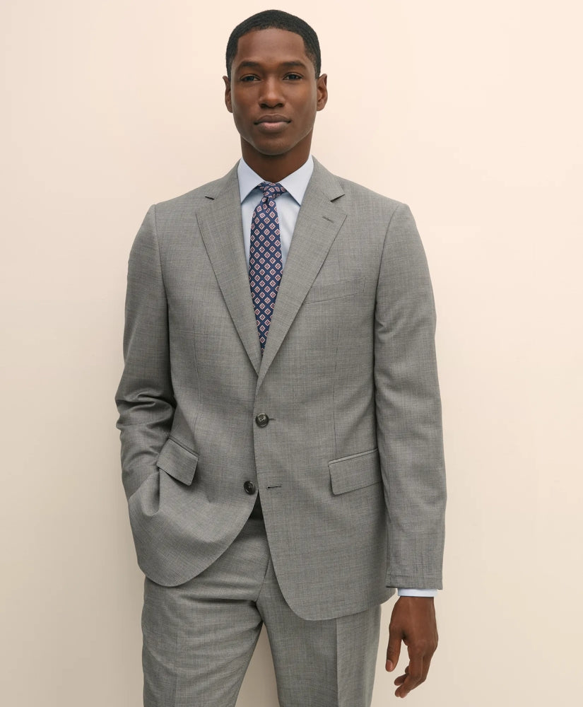 Men Classic Fit Wool Mini Houndstooth 1818 Suit - Brooks Brothers Near me
