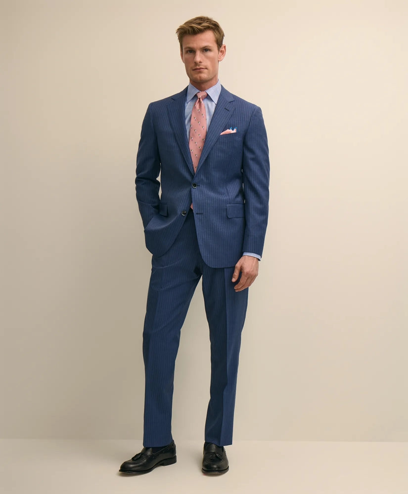 Men Classic Fit Wool Stripe 1818 Suit - Brooks Brothers Gift