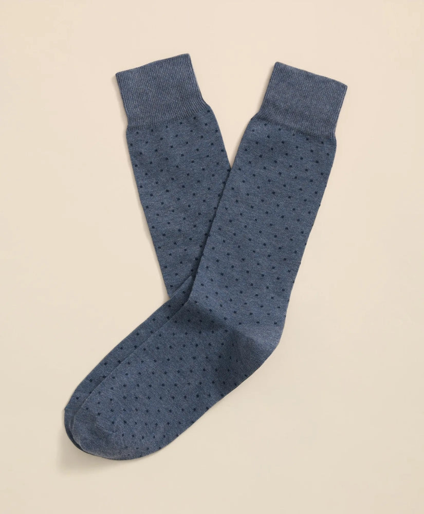 Men Cotton-Blend Mini-Dot Socks - Brooks Brothers Discount