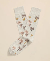 Men Cotton Blend Palm-Tree Motif Socks - Brooks Brothers sale