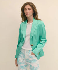 Sale Cotton Blend Sateen Single-Button Peak Lapel Jacket - Brooks Brothers Outlet