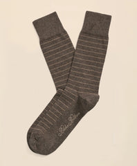 Men Cotton Blend Striped Socks - Brooks Brothers Online