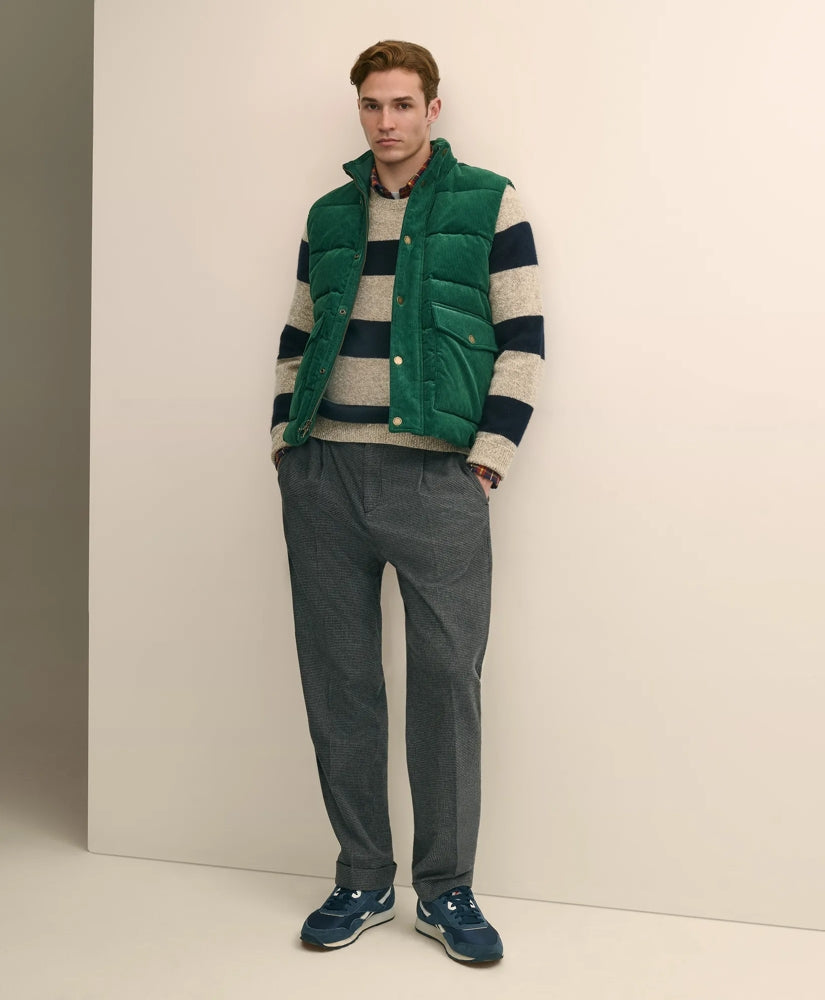 Sale Cotton Blend Wide-Wale Puffer Vest - Brooks Brothers