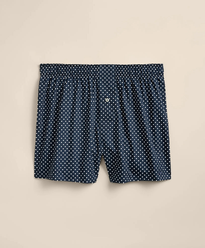 Men Slim Fit Cotton Broadcloth Dot Boxers - Brooks Brothers For sale