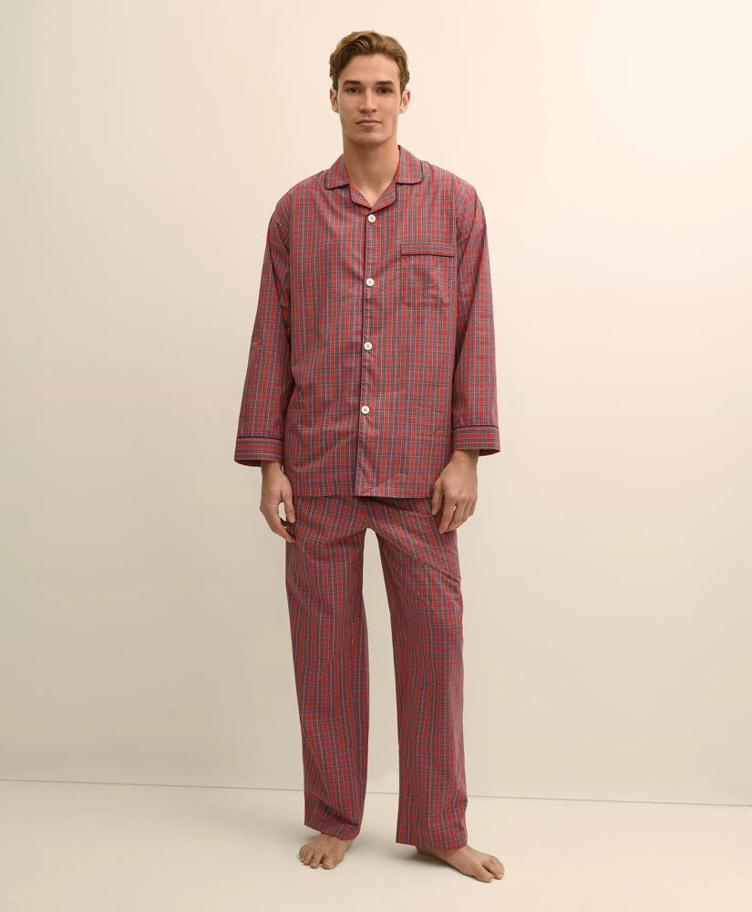 Sale Cotton Broadcloth Tartan Pajamas - Brooks Brothers On sale