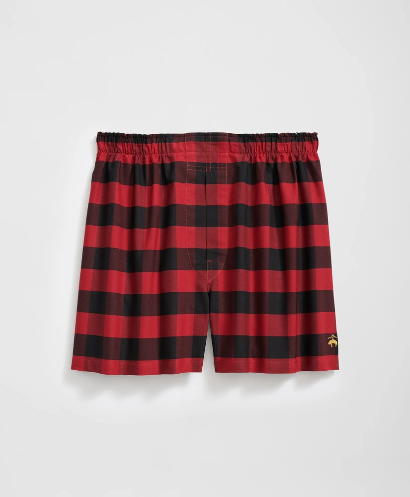 Sale Cotton Oxford Plaid Boxers - Brooks Brothers sale