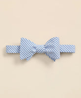 Men Cotton Seersucker Stripe Bow Tie - Brooks Brothers Online