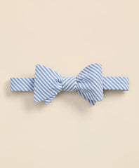 Men Cotton Seersucker Stripe Bow Tie - Brooks Brothers Online