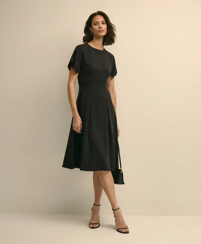 Sale Crepe Viscose Butterfly Sleeve Dress - Brooks Brothers Gift