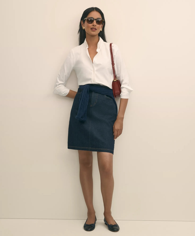 Sale Denim Straight Skirt - Brooks Brothers