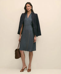 Sale Effortless Knit Dress in Link Print - Brooks Brothers On sale