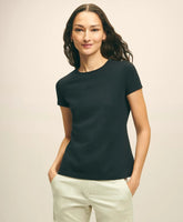 Women Elevated Cotton Modal Pique T-Shirt - Brooks Brothers On sale
